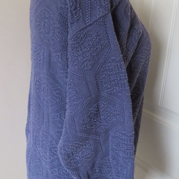 Daniel HECHTER Paris Heather BLUE Sweater Medium Cotton (K68) - Picture 4 of 8